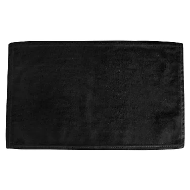 Carmel Towel Company C1625 Hemmed Towel in Black front view