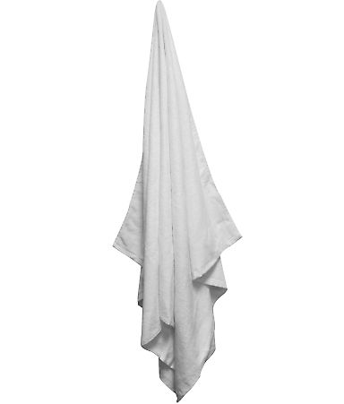 Carmel Towel Company C3560 Legacy Velour Beach Tow White front view