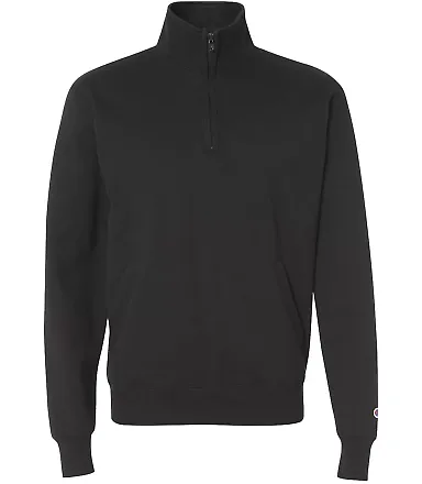 Champion S400 Double Dry Eco 1/4 Zip Pullover Black front view