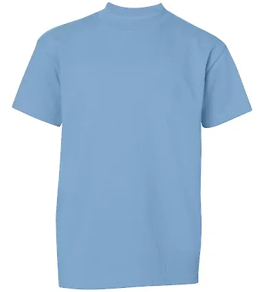 Champion T435 Youth Short Sleeve Tagless T-Shirt Light Blue front view