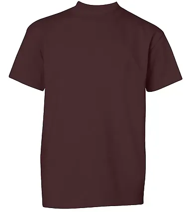 Champion T435 Youth Short Sleeve Tagless T-Shirt Maroon front view