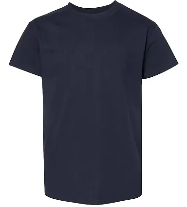 Champion T435 Youth Short Sleeve Tagless T-Shirt Navy front view