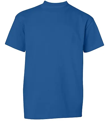 Champion T435 Youth Short Sleeve Tagless T-Shirt Royal Blue front view