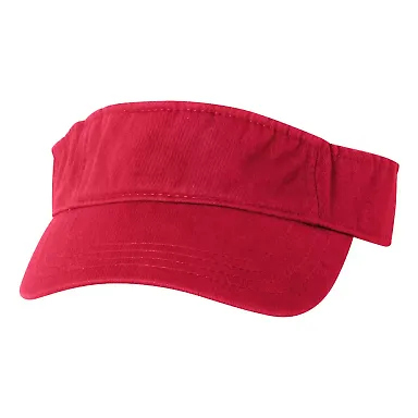Valucap VC500 Bio-Washed Visor Red front view