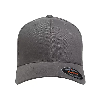Flexfit 6377 Brushed Twill Cap in Cool grey front view
