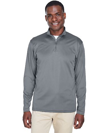 UltraClub 8424 Men's Cool & Dry Sport Performance  in Charcoal front view