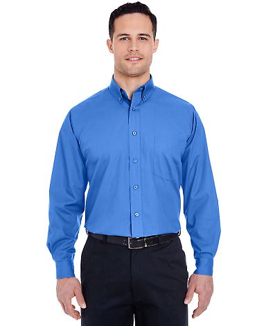 UltraClub 8355 Men's Easy-Care Broadcloth in French blue front view
