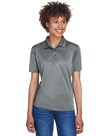 UltraClub 8610L Ladies' Cool & Dry 8 Star Elite Pe in Charcoal front view