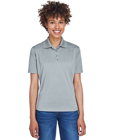 UltraClub 8610L Ladies' Cool & Dry 8 Star Elite Pe in Silver front view