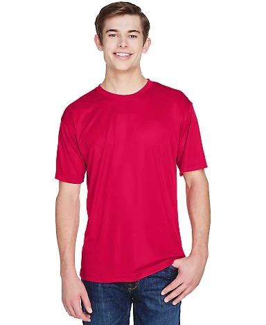 UltraClub 8620 Men's Cool & Dry Basic Performance  in Red front view
