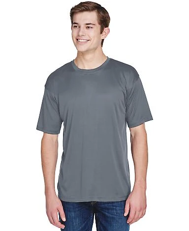 UltraClub 8620 Men's Cool & Dry Basic Performance  in Charcoal front view