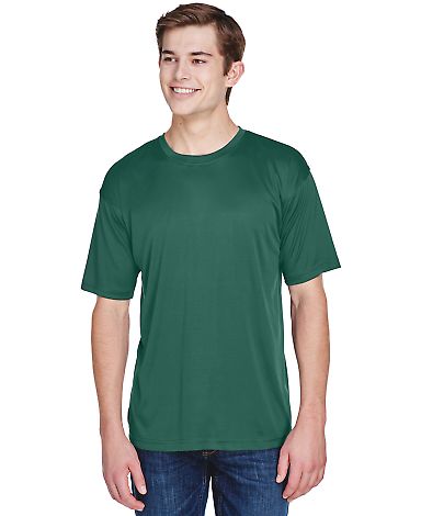 UltraClub 8620 Men's Cool & Dry Basic Performance  in Forest green front view