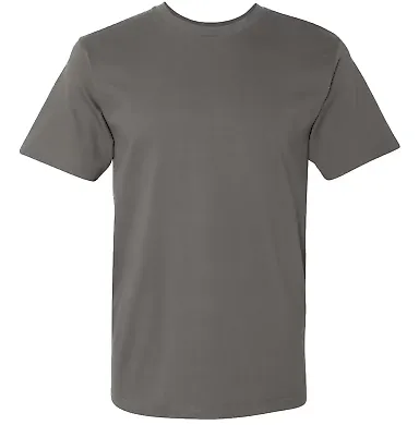 LAT 6980 Heavyweight Combed Ringspun Cotton T-Shir CHARCOAL front view