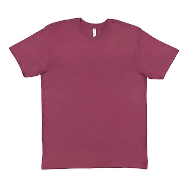 LAT 6980 Heavyweight Combed Ringspun Cotton T-Shir VINTAGE BURGUNDY front view