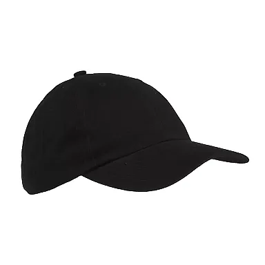 Big Accessories BX001Y Youth Youth 6-Panel Brushed BLACK front view