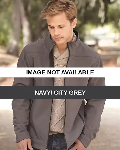 Colorado Clothing 9635 Antero Mock Soft Shell Jack Navy/ City Grey front view