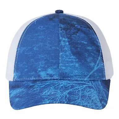 Kati LC5M Camo Mesh Back Cap in Realtree fishing blue/ white front view