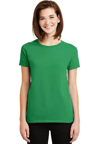 2000L Gildan Ladies' 6.1 oz. Ultra Cotton® T-Shir in Irish green front view