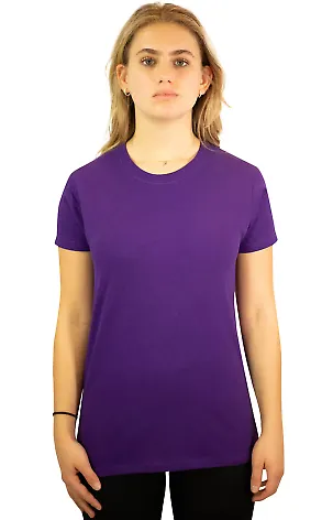 2000L Gildan Ladies' 6.1 oz. Ultra Cotton® T-Shir in Purple front view