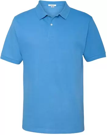 FeatherLite 2100 100% Cotton Pique Sport Shirt Bimini Blue front view