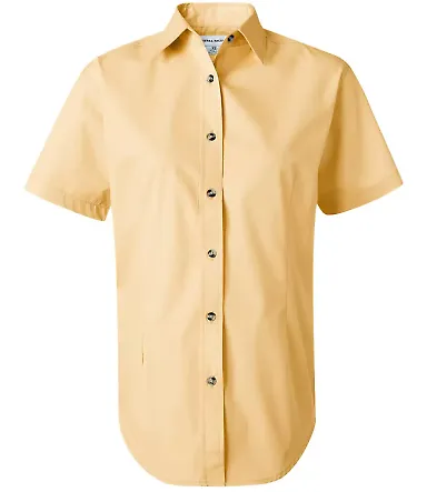 FeatherLite 5281 Women's Short Sleeve Stain-Resist in Safari yellow front view