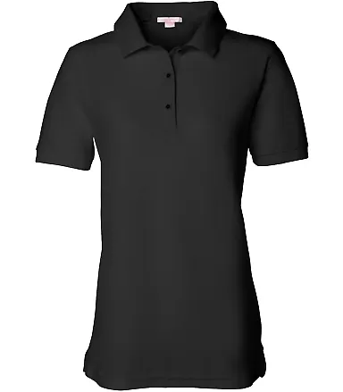 FeatherLite 5500 Women's Pique Sport Shirt Black front view