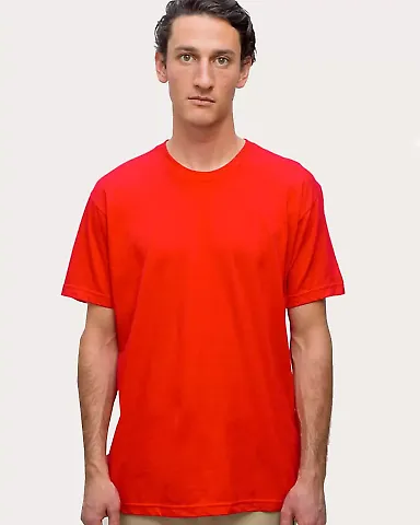 Los Angeles Apparel 20001 100% Cotton Tee Red front view