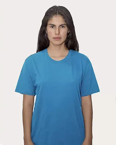 Los Angeles Apparel 20001 100% Cotton Tee Teal front view