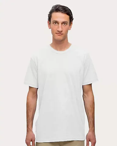 Los Angeles Apparel 20001 100% Cotton Tee White front view