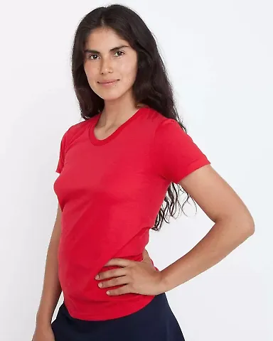 Los Angeles Apparel FF3001 Women's Tee Red front view