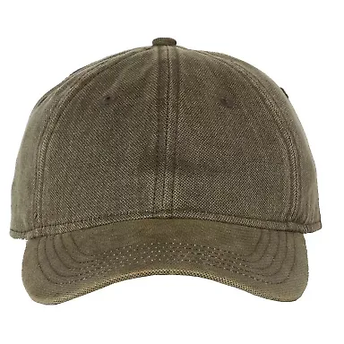 DRI DUCK 3748 Foundry Waxy Canvas Cap Moss front view