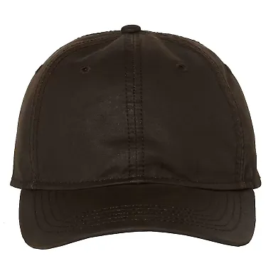 DRI DUCK 3749 Landmark Weathered Cotton Twill Cap Dark Brown front view