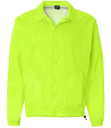 Rawlings 9718 Nylon Coach's Jacket Safety Green front view