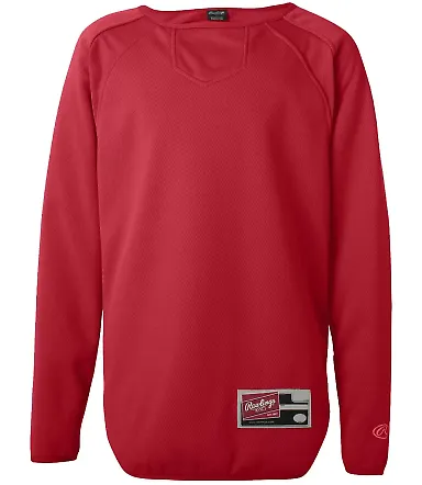 Augusta Sportswear 2106 Youth Long Sleeve Flatback Red front view