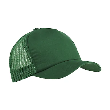 BX010 Big Accessories 5-Panel Twill Trucker Cap FOREST front view