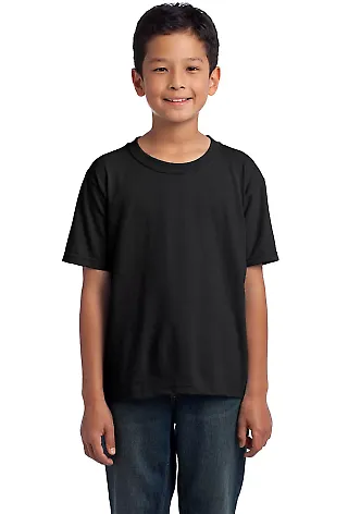 3931B Fruit of the Loom Youth 5.6 oz. Heavy Cotton Black front view