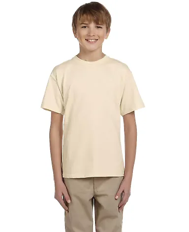 3931B Fruit of the Loom Youth 5.6 oz. Heavy Cotton Natural front view