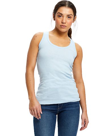 US Blanks US500 Ladies' 4.4 oz. Beater Tank in Baby blue front view