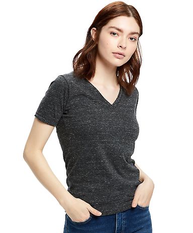 US Blanks US228 Ladies' 4.9 oz. Short-Sleeve Tribl in Tri charcoal front view