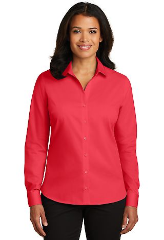 Red House RH79  Ladies Non-Iron Twill Shirt Dragonfruit Pk front view