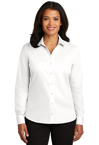 Red House RH79  Ladies Non-Iron Twill Shirt White front view