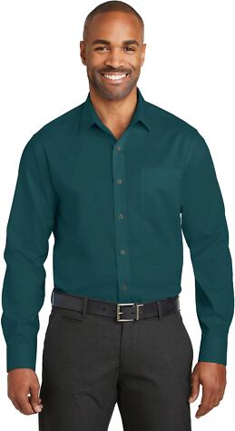 Red House RH80  Slim Fit Non-Iron Twill Shirt Bluegrass front view