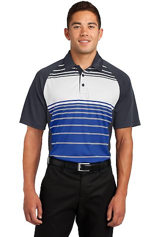 Sport Tek ST600 Sport-Tek Dry Zone Sublimated Stri in True royal front view