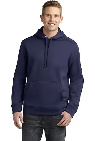 Sport Tek ST290 Sport-Tek Repel Fleece Hooded Pull in True navy front view