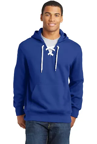 Sport Tek ST271 Sport-Tek Lace Up Pullover Hooded True Royal front view
