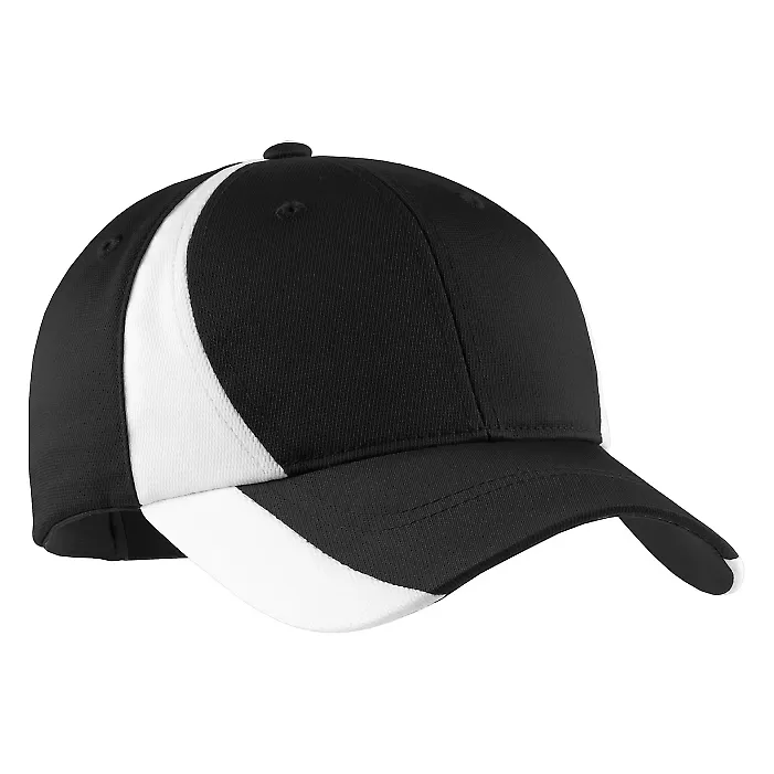 Sport Tek YSTC11 Sport-Tek Youth Dry Zone Nylon Co Black/White front view