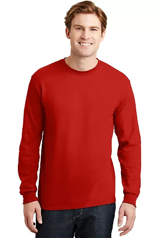 Gildan 8400 5.6 oz. Ultra Blend 50/50 Long-Sleeve  in Red front view