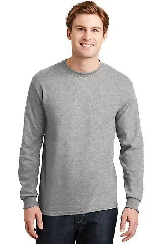 Gildan 8400 5.6 oz. Ultra Blend 50/50 Long-Sleeve in Sport grey front view