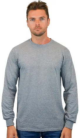 Gildan 8400 5.6 oz. Ultra Blend 50/50 Long-Sleeve  in Graphite heather front view