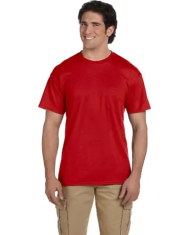GILDAN 8300 5.6 oz. Ultra Blend® 50/50 Pocket T-S in Red front view